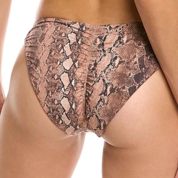 New Pilyq PQ Swim Kaa/Midnight Reversible High Cut‎ Bikini Bottom - Picture 3 of 8